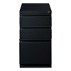 Full-Width Pull 20 Deep Mobile Pedestal File, 3-Drawer: Box/Box/File, Letter, Black, 15 x 19.88 x 27.75