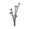 Festival Coat Stand with Umbrella Holder, Five Knobs, 14w x 14d x 73.67h, Black
