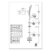 Festival Coat Stand with Umbrella Holder, Five Knobs, 14w x 14d x 73.67h, Black