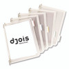 Antimicrobial Desktop Reference and Display System, 10 Panels with White Borders, White Base