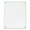 Superior Image Beveled Edge Sign Holder, Letter Insert, Clear/Green-Tinted Edges