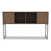 Alera Open Office Desk Series Hutch, 59w x 15d x 36.38h, Modern Walnut
