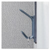 Recycled Cubicle Double Coat Hook, Plastic, Charcoal