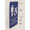 ADA Sign, Men's Restroom, 6 x 9, Blue Face, White Graphics
