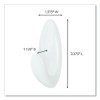 Medium Bath Hooks Value Pack, Plastic, White, 3 lb Capacity, 6 Hooks and 6 Strips