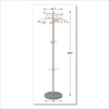 Wavy Coat Tree, Six Hangers/Two Knobs/Four Hooks, 18.88w x 14d x 68.5h, Silver/Wood