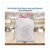 Drawstring Tall Kitchen Trash Bags, 13 gal, 28" x 24", White, 120/Box