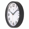 Metro Wall Clock, 9" Diameter, Black Case, 1 AA (sold separately)
