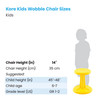 Kids Wobble Chair 14", Yellow