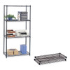 Commercial Extra Shelf Pack, 36w x 18d x 1h, Steel, Black, 2/Pack