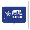 BeSafe Messaging Education Wall Signs, 9 x 6,  "Water Fountain Closed", 3/Pack