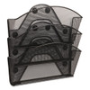 Onyx Magnetic Mesh Panel Accessories, 3 File Pocket, 13 x 4.25 x 13.5. Black