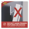 X-Large Utility Hook, Plastic, White, 10 lb Capacity, 1 Hook and 4 Strips