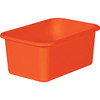 Orange Small Plastic Storage Bin, Pack of 6