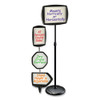 Magnetic Dry Erase Floor Stand Signs, White 15" x 11" Rectangle Surface, Black/Silver Frame, 15" x 10" x 40" to 68" Magnetic Dry Erase Floor Stand Signs, White 15" x 11" Rectangle Surface, Black/Silver Frame, 15" x 10" x 40" to 68"