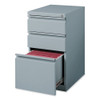 Full-Width Pull 20 Deep Mobile Pedestal File, 3-Drawer: Box/Box/File, Letter, Platinum, 15 x 19.88 x 27.75
