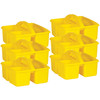Yellow Plastic Storage Caddy, Pack of 6