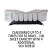 SHERPA Desk Reference System, 10 Panels, 10 x 5.88 x 13.5, Gray Borders