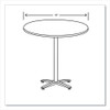 Between Round Table Top, 42" Diameter, Silver Mesh