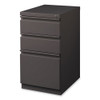 Full-Width Pull 20 Deep Mobile Pedestal File, 3-Drawer: Box/Box/File, Letter, Medium Tone, 15x19.88x27.75