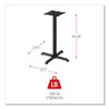 Alera Hospitality Series Single-Column Bases, 27.5" Diameter x 40.38"h, 300 lb Cap, Steel, Black