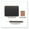 Tabletop Chalkboard Tag, Black Surface, Teak Wood Holder, 3 x 4, 6/Pack