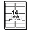 Matte Clear Easy Peel Mailing Labels w/ Sure Feed Technology, Inkjet Printers, 1.33 x 4, Clear, 14/Sheet, 10 Sheets/Pack