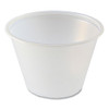 Portion Cups, 2.5 oz, Plastic, Translucent, 125/Sleeve, 20 Sleeve/Carton