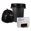 Recycled Low-Density Polyethylene Can Liners, 45 gal, 0.8 mil, 40" x 48", Black, Perforated, 10 Bags/Roll, 10 Rolls/Carton