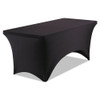 iGear Fabric Table Cover, Polyester/Spandex, 30" x 72", Black