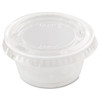 Portion/Souffle Cup Lids, Fits 1.5 oz to 2.5 oz Portion Cups, Plastic, Clear, 2,500/Carton
