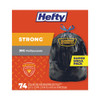 Strong Multipurpose Drawstring Trash Bags, 30 gal, 1.1 mil, 30" x 33", Black, 74 Bags/Box, 3 Boxes/Carton