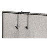 Partition Additions Wire Double-Garment Hook, 4 x 5.13 x 6, Over-the Panel Mount,  Black