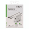 BOOST CHARGE Dual USB-A Wall Charger + Lightning to USB-A Cable, White