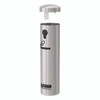 Smokers Ashtray Receptacle Attachment, Stainless Steel, Silver, Black Smokers Ashtray Receptacle Attachment, Stainless Steel, Silver, Black