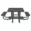 Expanded Steel Picnic Table, Square, 81 x 81 x 29.5, Black Top, Black Base/Legs Expanded Steel Picnic Table, Square, 81 x 81 x 29.5, Black Top, Black Base/Legs