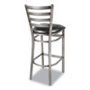 White Horse Series Barstools, Supports Up to 300 lb, 29.5" Seat Height, Black Seat, Industrial Clear-Coat Steel Back/Frame White Horse Series Barstools, Supports Up to 300 lb, 29.5" Seat Height, Black Seat, Industrial Clear-Coat Steel Back/Frame