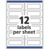 Send and Reply Piggyback Labels, Inkjet/Laser Printers, 1.63 x 4, White, 12/Sheet, 20 Sheets/Pack