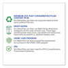 Eco Blend Max Can Liners, 45 gal, 0.8 mil, 40" x 46", Clear, 25 Bags/Roll, 6 Rolls/Carton