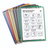 Antimicrobial Pivoting Pockets, 1 Section, Assorted Colors, 10/Pack