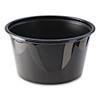Portion Cups, 4 oz, Plastic, Black, 125/Sleeve, 20 Sleeves/Carton