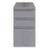 Full-Width Pull 20 Deep Mobile Pedestal File, 3-Drawer: Box/Box/File, Letter, Arctic Silver, 15 x 19.88 x 27.75