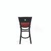 Liberty Series Barstool, Supports Up to 300 lb, 28.5" Seat Height, Burgundy Seat, Dark Mahogany Back, Black Base