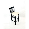 Cobra Series Barstool, Supports Up to 300 lbs, 28.5" Seat Height, Cream Seat, Black Back, Black Base