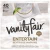 Entertain Beverage Napkins, 2-Ply, 9.8 x 9.8, White, 40/Pack, 12 Packs/Carton