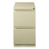 Full-Width Pull 20 Deep Mobile Pedestal File, 2-Drawer: File/File, Letter, Putty, 15 x 19.88 x 27.75