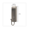Decorative Hooks, Medium, Metal, Brushed Nickel, 3 lb Capacity, 2 Hooks and 4 Strips/Pack