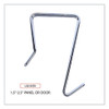 Single Sided Partition Garment Hook, Steel, 0.5 x 3.13 x 4.75, Over-the-Door/Over-the-Panel Mount, Silver, 2/Pack