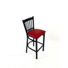 Cobra Series Barstool, Supports Up to 300 lb, 28.5" Seat Height, Burgundy Seat, Black Back, Black Base