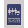 ADA Sign, All Gender Restroom, 6 x 9, Blue Face, White Graphics